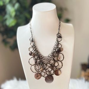 ✔VCLM Circles Bib Statement Necklace